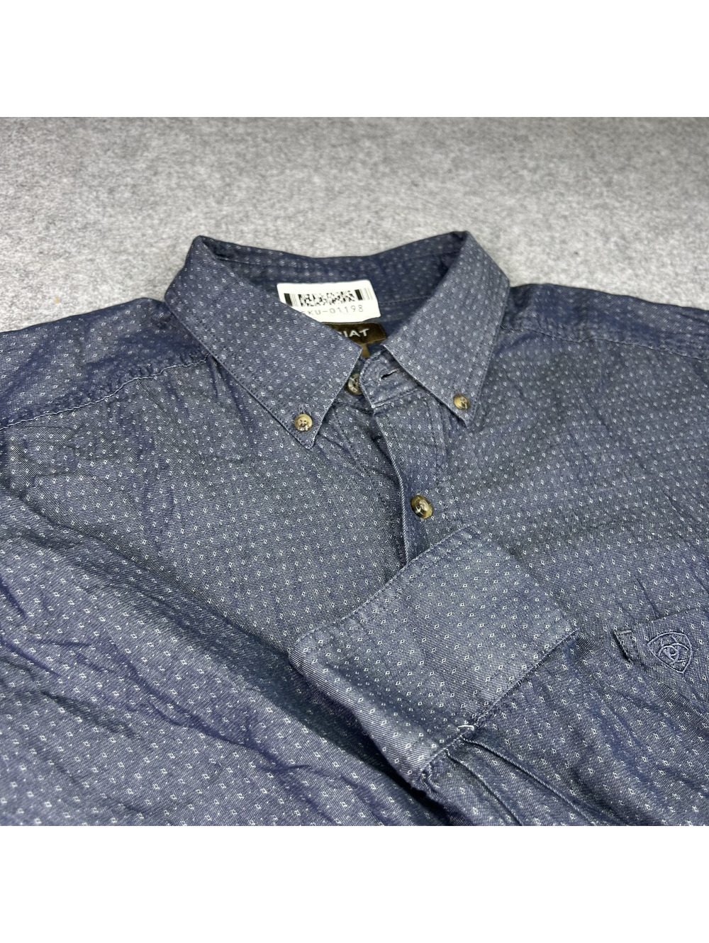 Ariat Long Sleeve Button Up Western Shirt Men XLT Long Sleeve Work Rodeo Cowboy